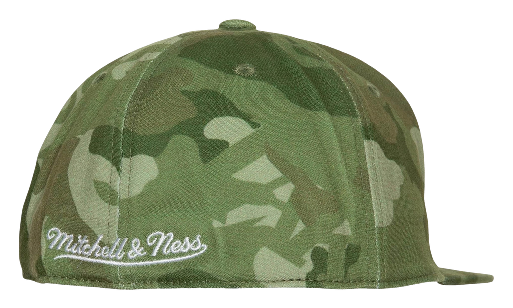 NBA Hardwood Classics Camo Stretch Fitted Cap Los Angeles Lakers - Green HHSB4337 LALYYPPPGREN