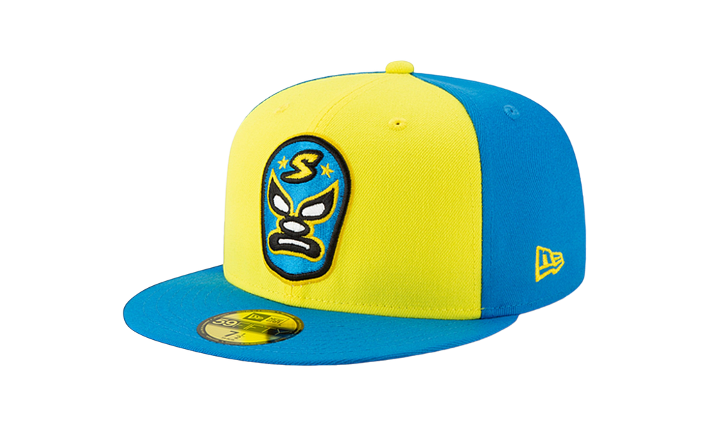59FIFTY Sacramento Dorados Theme Night Fitted Hat Yellow and Sky Blue / Sky Blue - Brim NE719