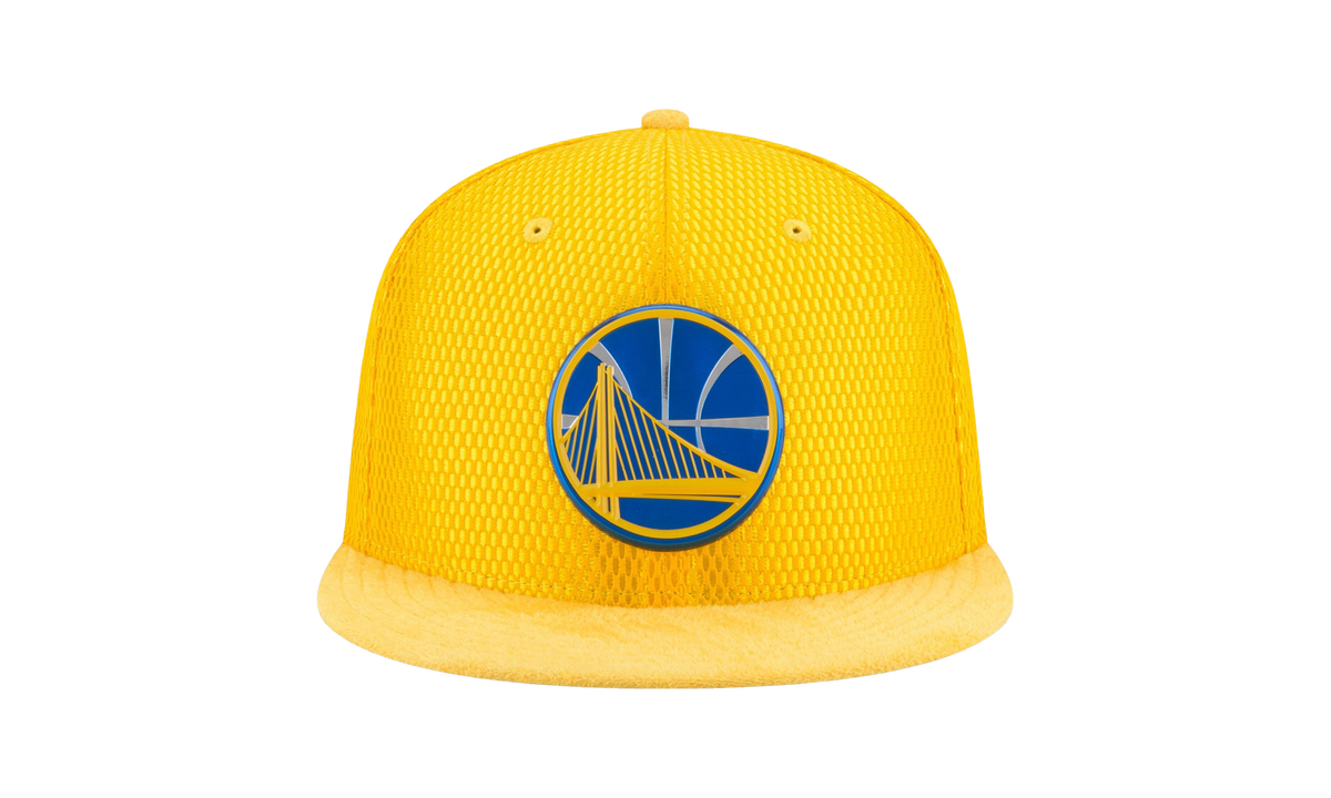 59FIFTY Golden State Warriors Logo Popped Fitted Hat Yellow / GSW Logo - Under Brim NE630