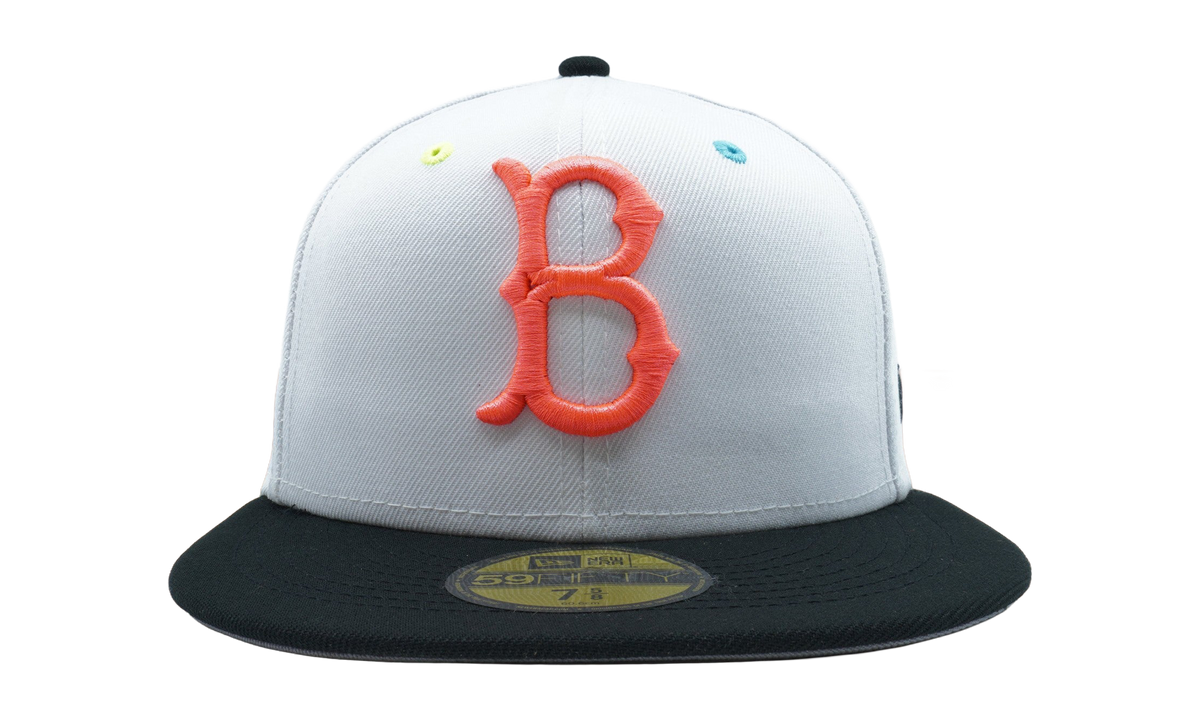 59FIFTY Brooklyn Dodgers 1955 World Series Cooperstown Side Patch Fitted Hat Grey / Black - Brim NE834