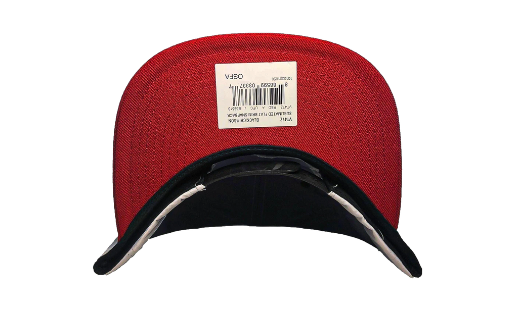 UFC Sublimated Flat Brim Snapback Hat Grey / Red VT47Z RED UUFC