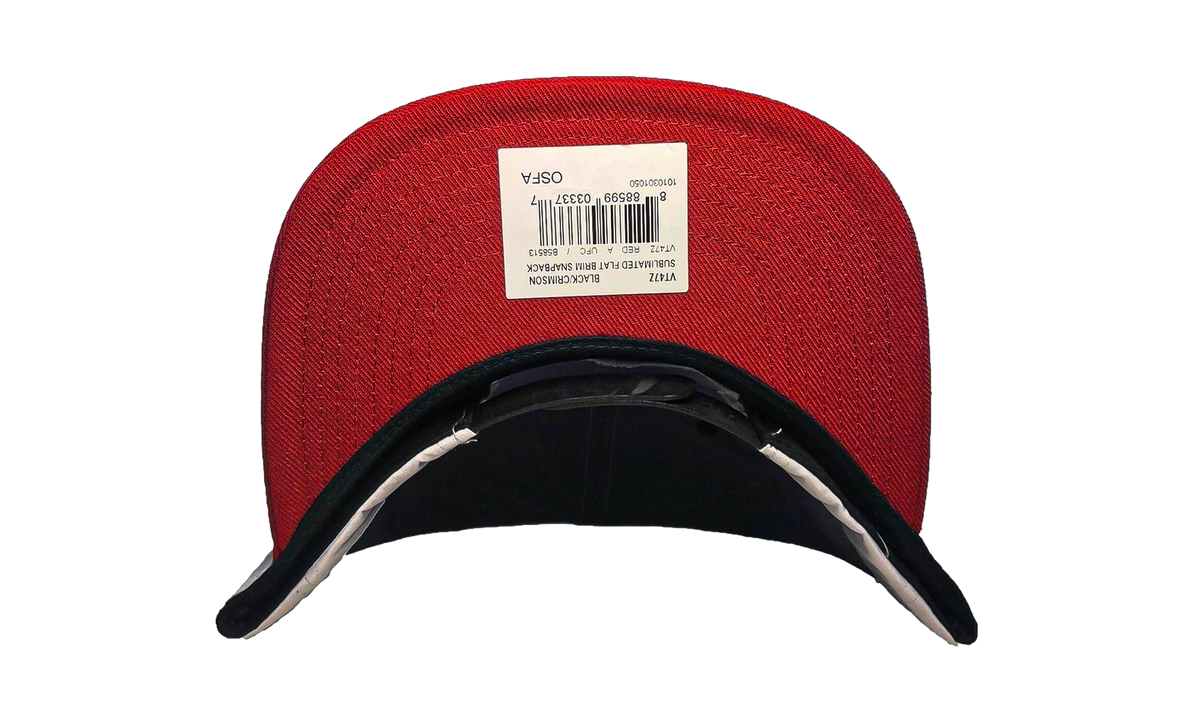 UFC Sublimated Flat Brim Snapback Hat Grey / Red VT47Z RED UUFC