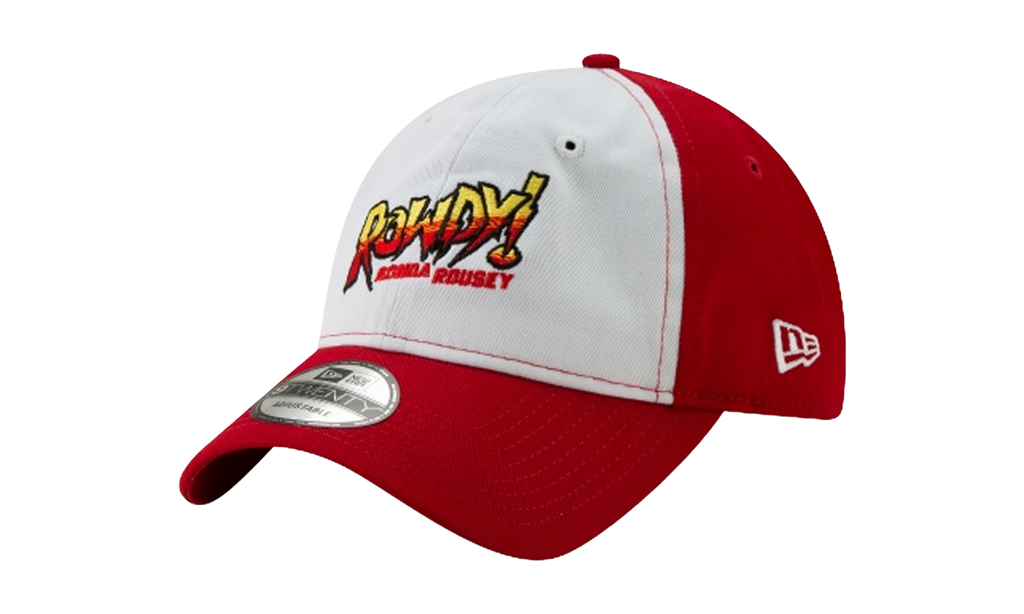 9TWENTY Ronda Rousey Adjustable Hat Gray and Red / Red - Brim NE1006