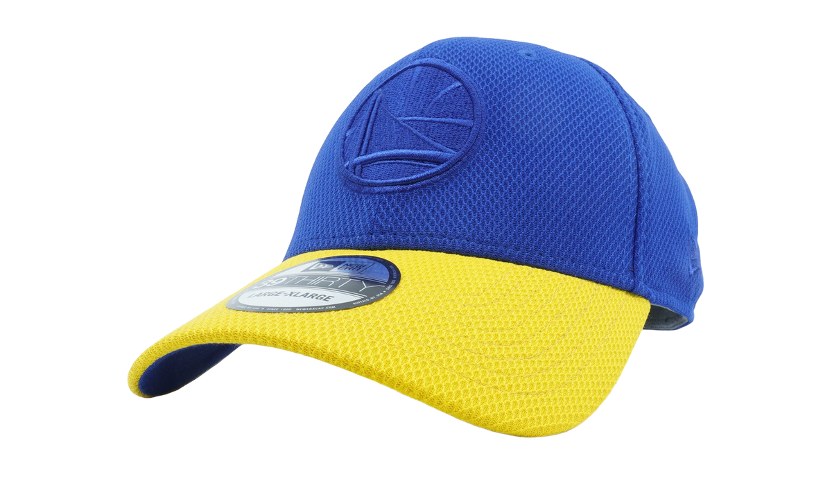 39THIRTY Golden State Warriors Tech Redux 2 Stretch Fit Hat Blue / Yellow - Brim NE1146