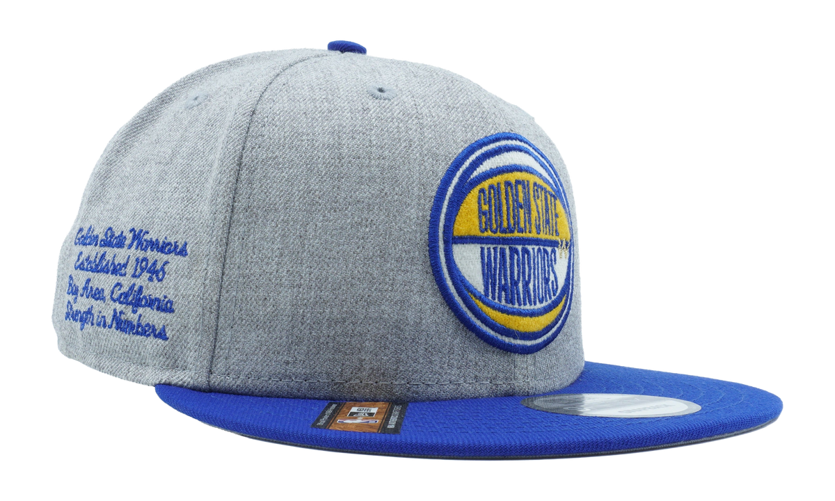 9FIFTY Golden State Warriors 2019 Draft Snapback Hat Heather Gray / Blue - Brim NE753