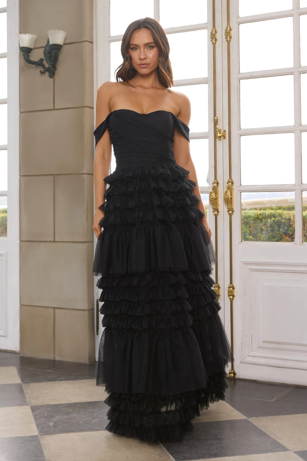 Princess Of Dreams Tulle Maxi Dress Black