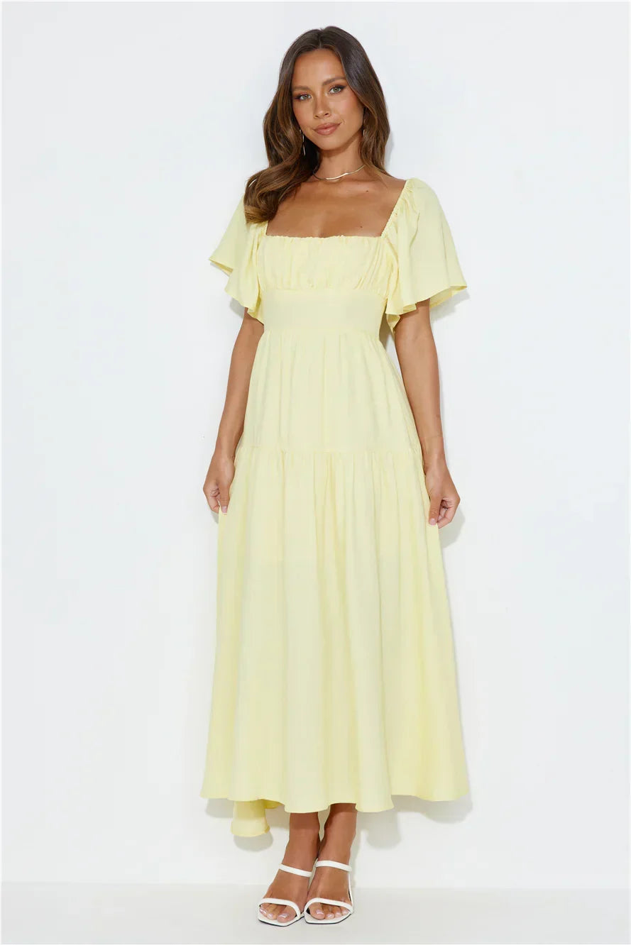 LADIESSTREETX Buttercup Cloud-Sleeve Maxi Dress