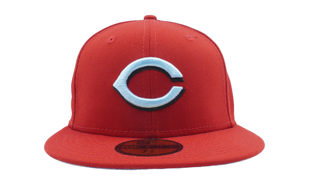 59FIFTY Cincinnati Reds 1990 World Series Cloud Under Fitted Hat Scarlet / Sky Blue Cloud - Under Brim NE810