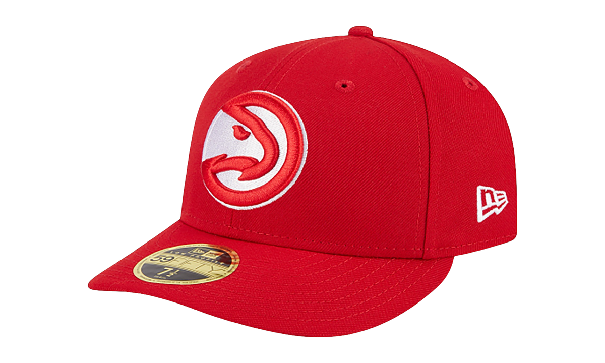 59FIFTY Atlanta Hawks Team Low Profile Fitted Hat Red - Grey Bim NE1046