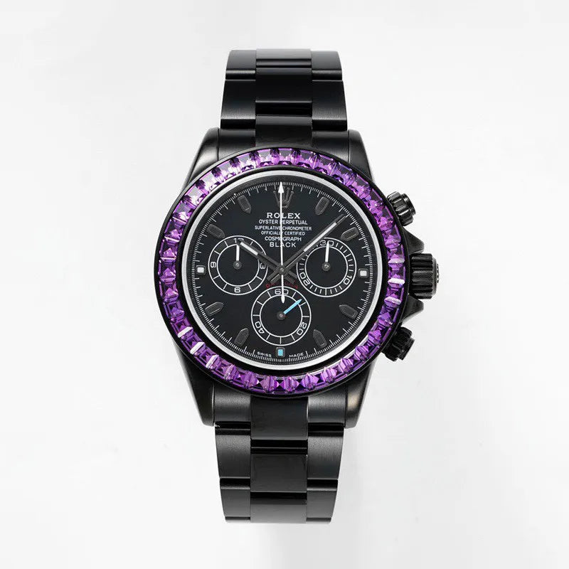 Rolex Mechanical Watch With Black Synthetic Bezel #96923