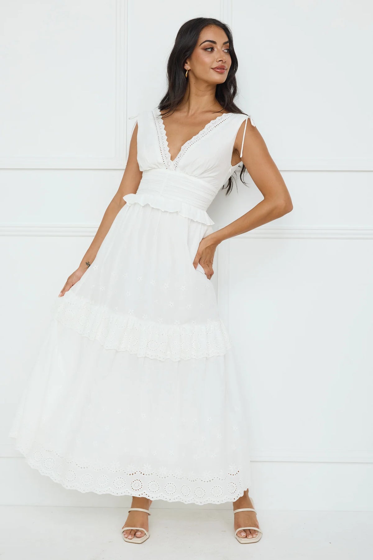 Desert Oasis Maxi Dress White
