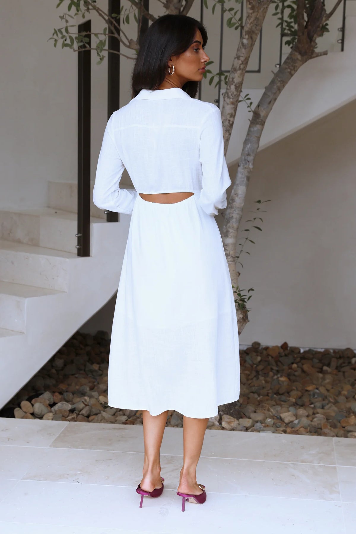 The Best Intentions Midi Dress White
