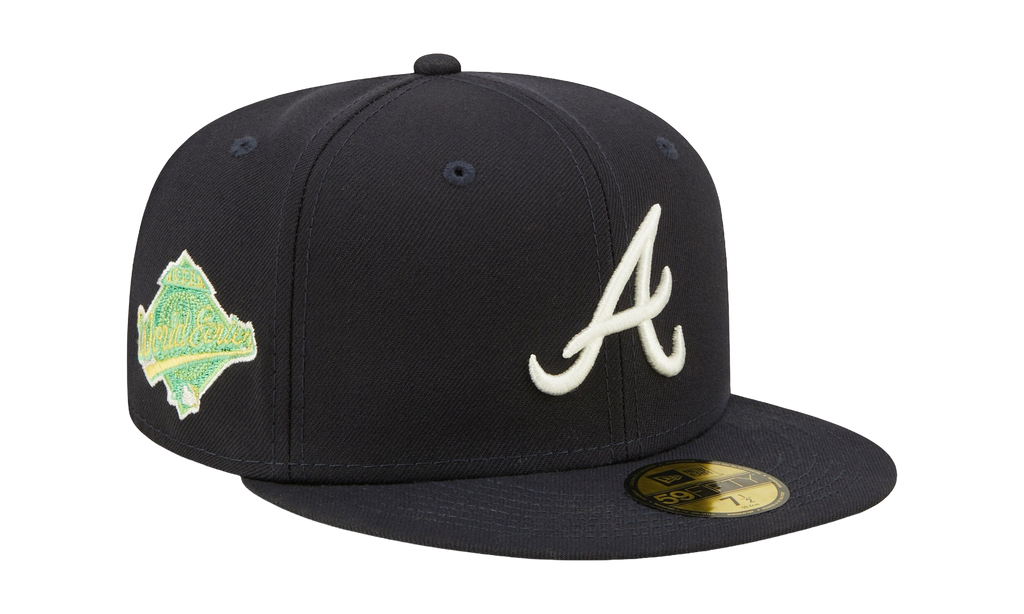 59FIFTY Atlanta Braves 1995 World Series Citrus Pop Fitted Hat Black / Green - Under Brim NE836
