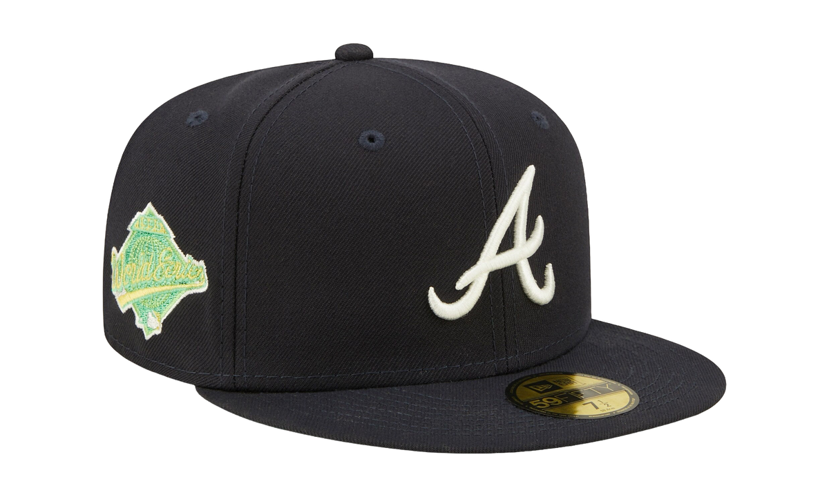 59FIFTY Atlanta Braves 1995 World Series Citrus Pop Fitted Hat Black / Green - Under Brim NE836