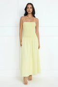 Unmatched Energy Halter Maxi Dress Yellow
