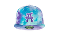 59FIFTY Asheville Theme Night 'Tourists Hippies' Fitted Hat Blue and Purple Tie Dye Design NE765