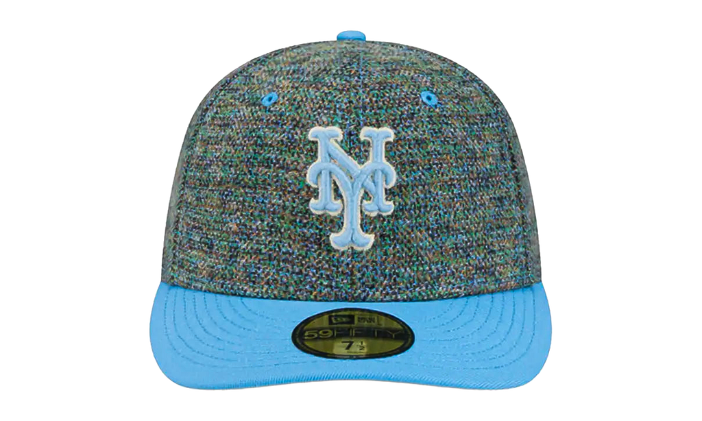 59FIFTY New York Mets Three Looms Fitted Hat Tweedy Cotton Radiant Blue NE530