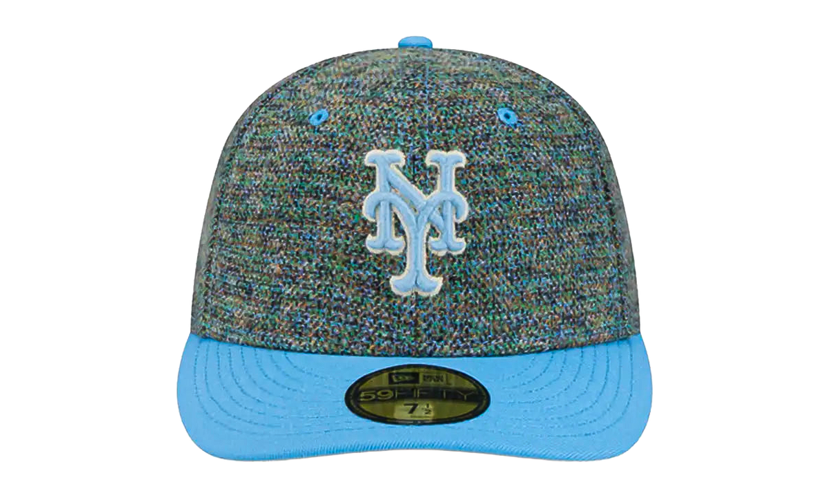 59FIFTY New York Mets Three Looms Fitted Hat Tweedy Cotton Radiant Blue NE530