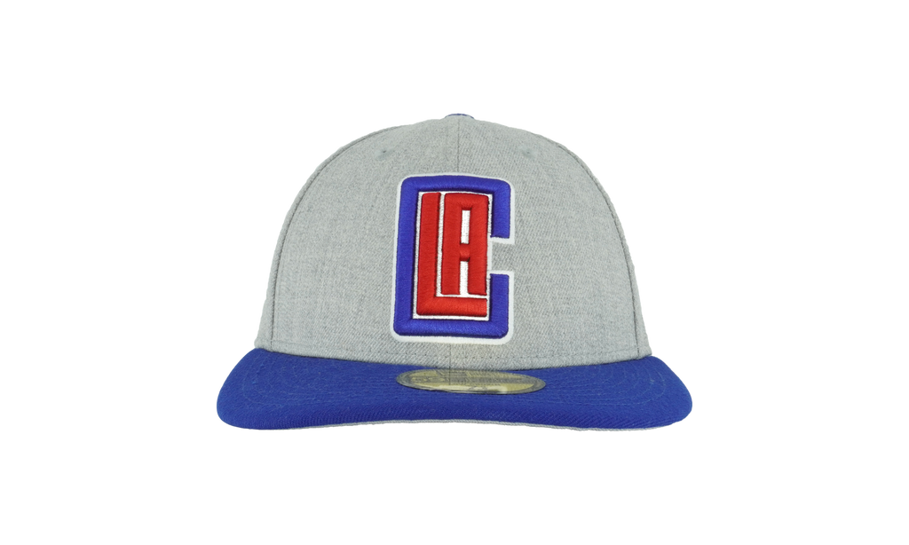 59FIFTY Los Angeles Clippers Low Profile Authentic Fitted Hat Heather Gray / Royal Blue / Grey - Under Brim NE949