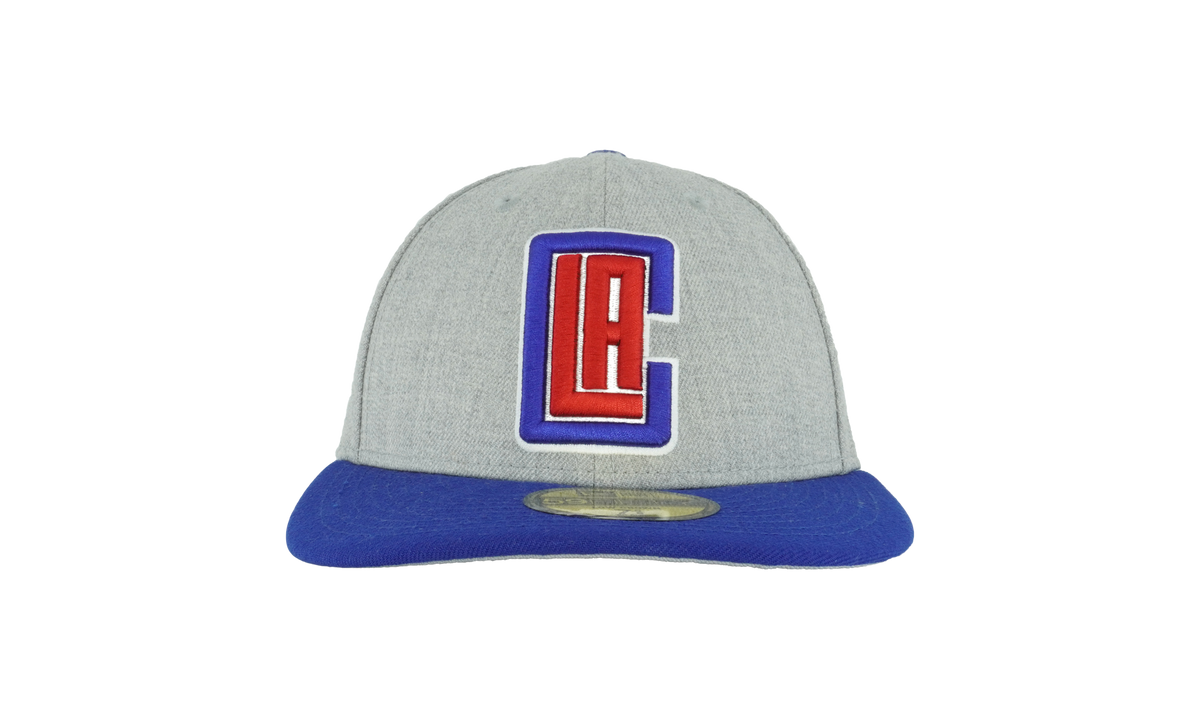 59FIFTY Los Angeles Clippers Low Profile Authentic Fitted Hat Heather Gray / Royal Blue / Grey - Under Brim NE949