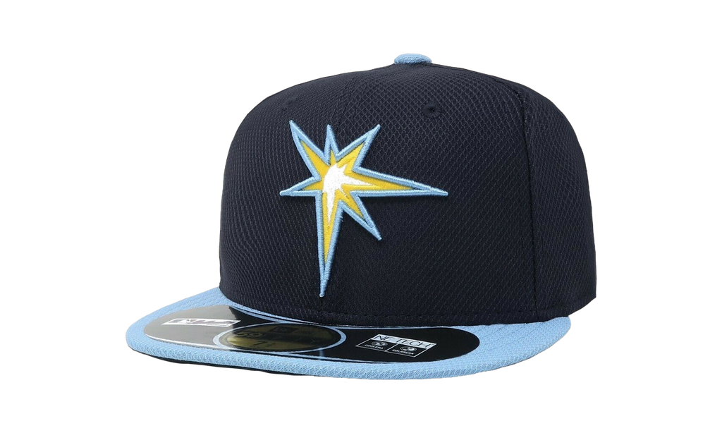 59FIFTY Tampa Bay Rays Diamond Era Fitted Hat Black / Sky Blue - Brim NE576