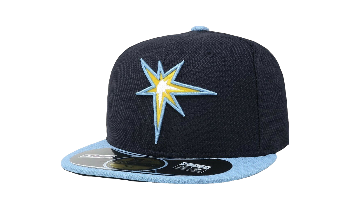 59FIFTY Tampa Bay Rays Diamond Era Fitted Hat Black / Sky Blue - Brim NE576