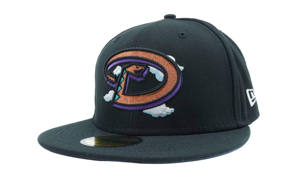 59FIFTY Arizona Diamondbacks 2001 World Series Comic Cloud Fitted Hat Dark Green / Blue - Under Brim NE817