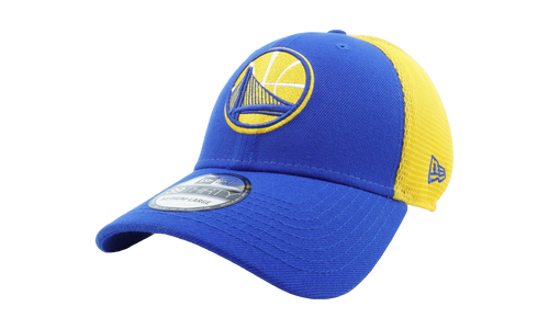 39THIRTY Golden State Warriors 2-Time Sided Fitted Hat Blue and Yellow | Yellow - Under Brim NE686