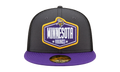 59FIFTY Minnesota Vikings 2021 Draft Fitted Hat Graphite and Black / Purple - Brim NE785