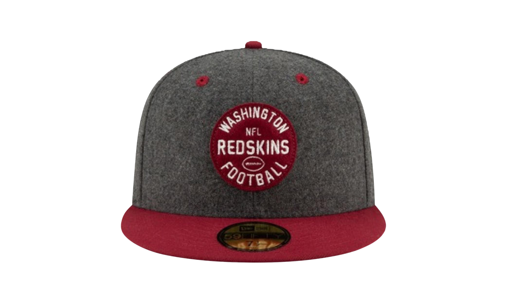 59FIFTY Washington Redskins 1932 Sideline On-Field Fitted Hat Charcoal Grey / Red - Brim NE730