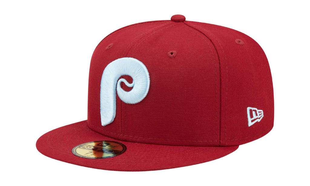 59FIFTY Philadelphia Phillies Cloud Under Fitted Hat Red / Sky Blue Cloud - Under Brim NE814