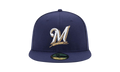 59FIFTY Milwaukee Brewers Performance Authentic Fitted Hat Purple NE970