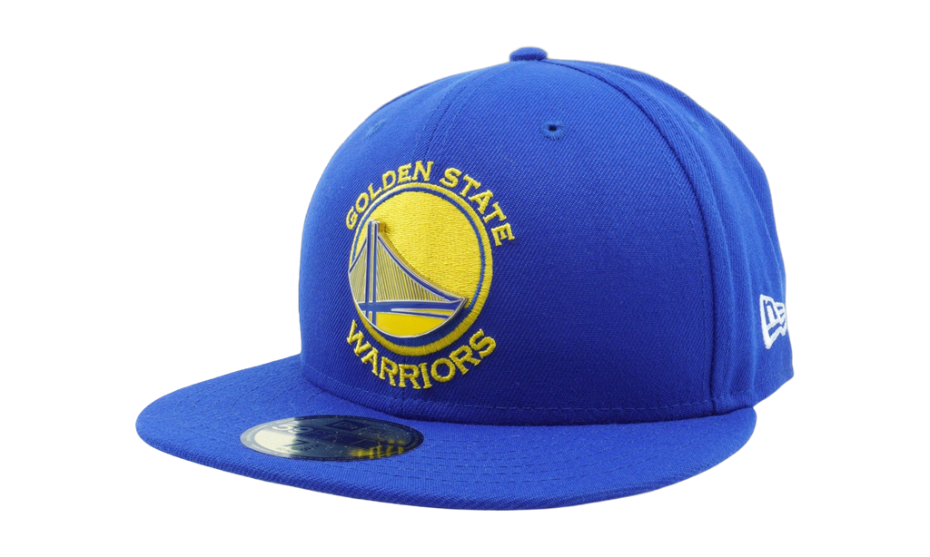 59FIFTY Golden State Warriors Metal Logo Fitted Hat Royal Blue / Grey - Under Brim NE688
