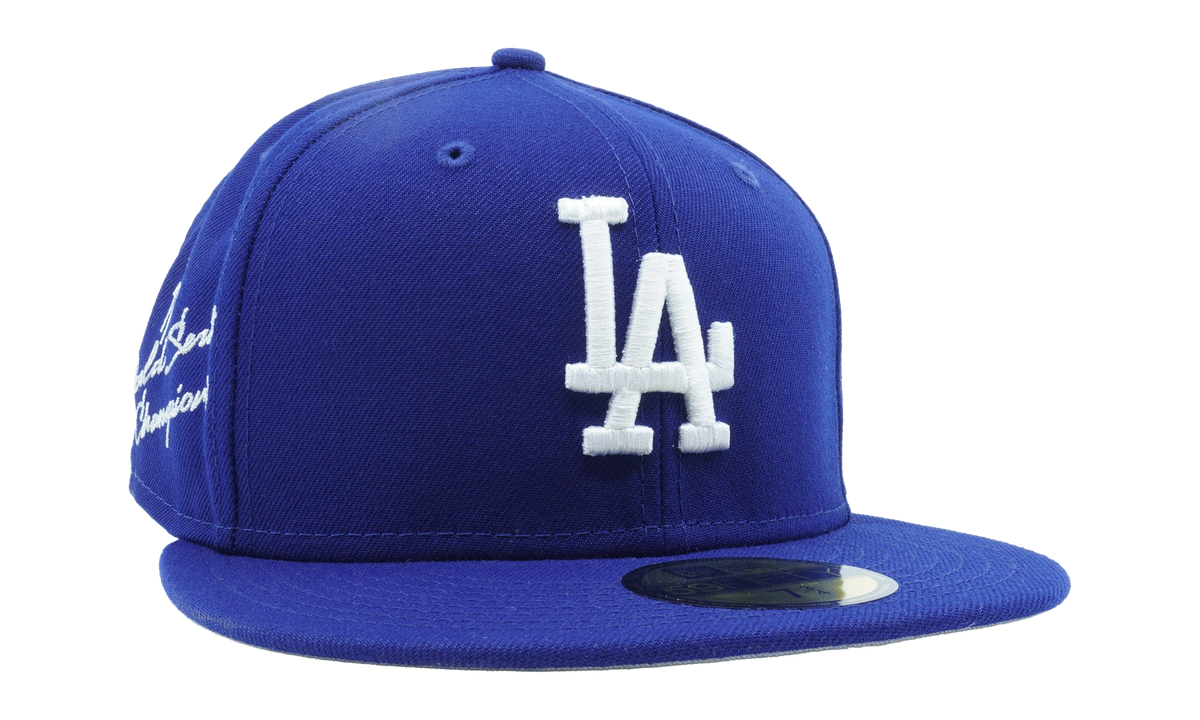 59FIFTY Los Angeles Dodgers World Series Champions Fitted Hat Royal Blue / Grey - Under Brim NE826
