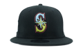 9FIFTY Seattle Mariners 2001 All Star Game Pinstripes Snapback Hat Black NE1168