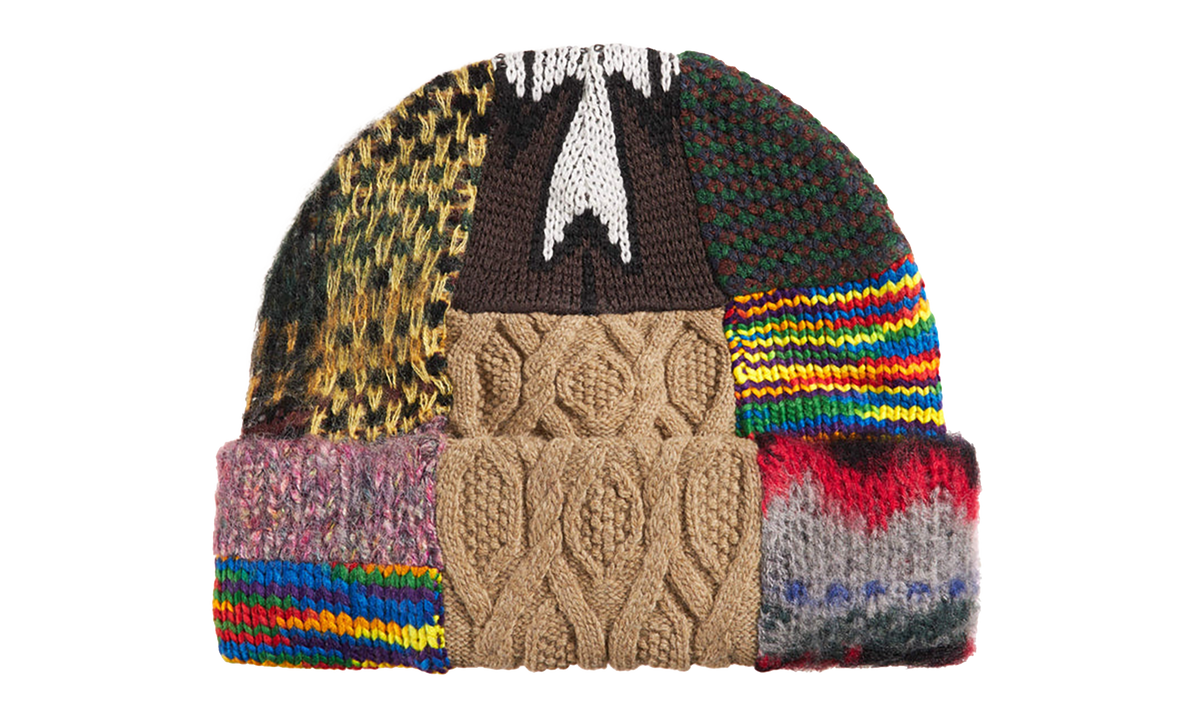 Patchwork Beanie SS26 - Brown SU27644