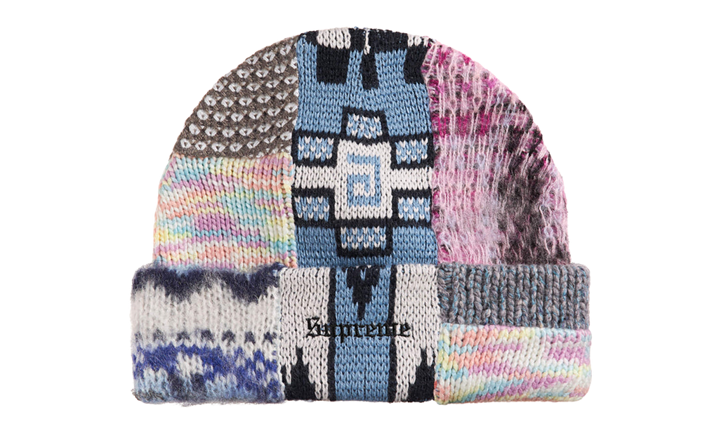 Patchwork Beanie SS26 - Light Blue SU27645