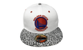 59FIFTY Golden State Warriors Kicks Hook Fitted Hat White / Grey and Black Elephant Print - Brim NE598
