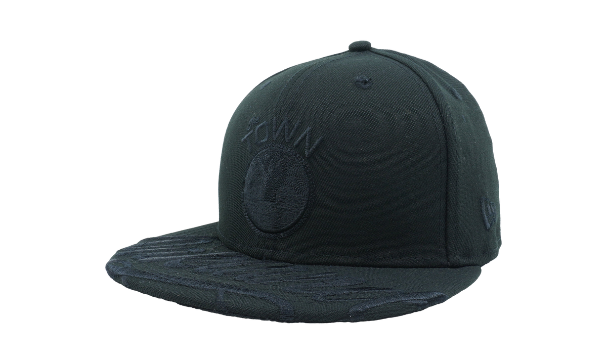 59FIFTY Golden State Warriors Visor Script The Town Fitted Hat Graphite NE682