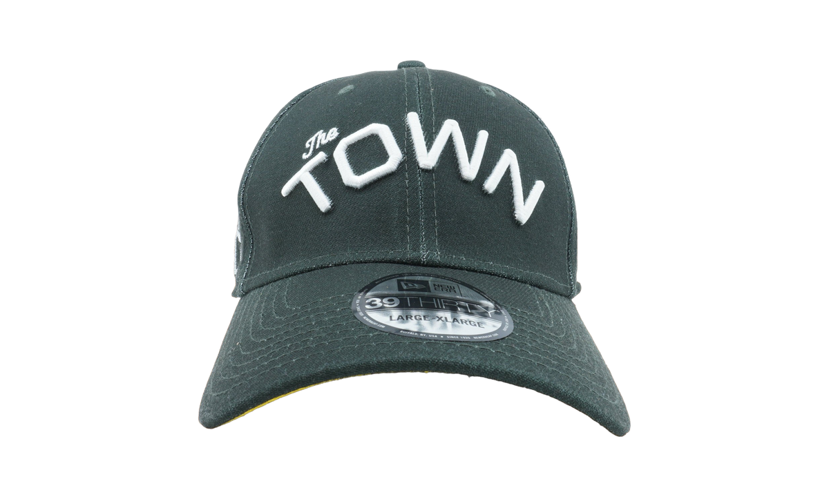 39THIRTY Golden State Warriors 'The Town' Fitted Hat Green / Yellow - Under Brim NE657