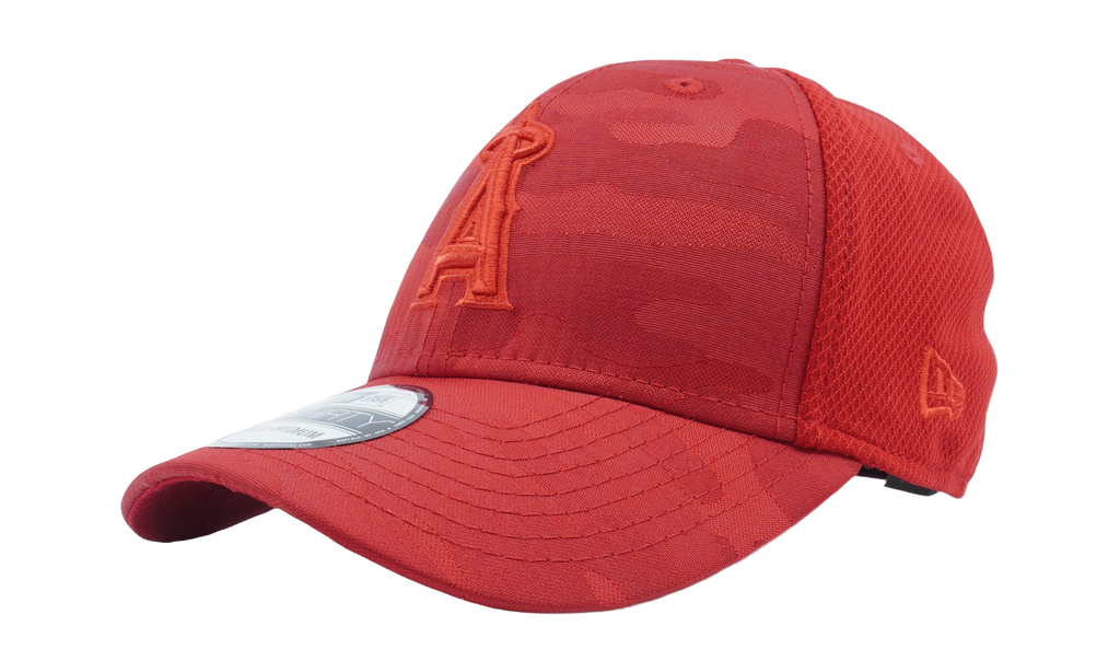 39THIRTY Los Angeles Angels Tonal Camo Stretch Fit Hat Red Camo NE757