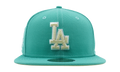 59FIFTY Los Angeles Dodgers 100th Anniversary Fitted Hat Clear Mint / Yellow - Under Brim NE1076