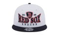 9FIFTY Boston Red Sox Crest Stack Snapback Hat White / Navy - Brim NE877