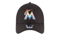 39THIRTY Miami Marlins Diamond Era Flex Fit Hat Black NE607