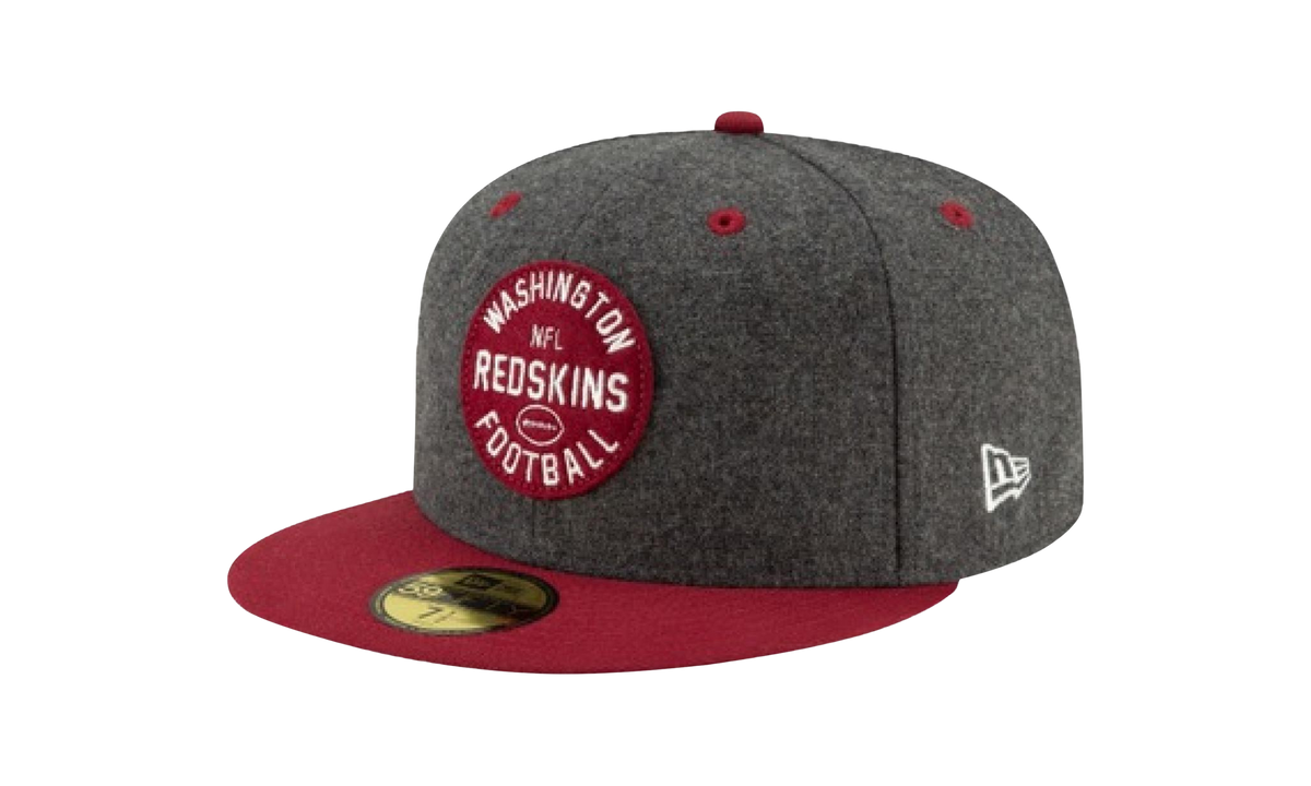 59FIFTY Washington Redskins 1932 Sideline On-Field Fitted Hat Charcoal Grey / Red - Brim NE730