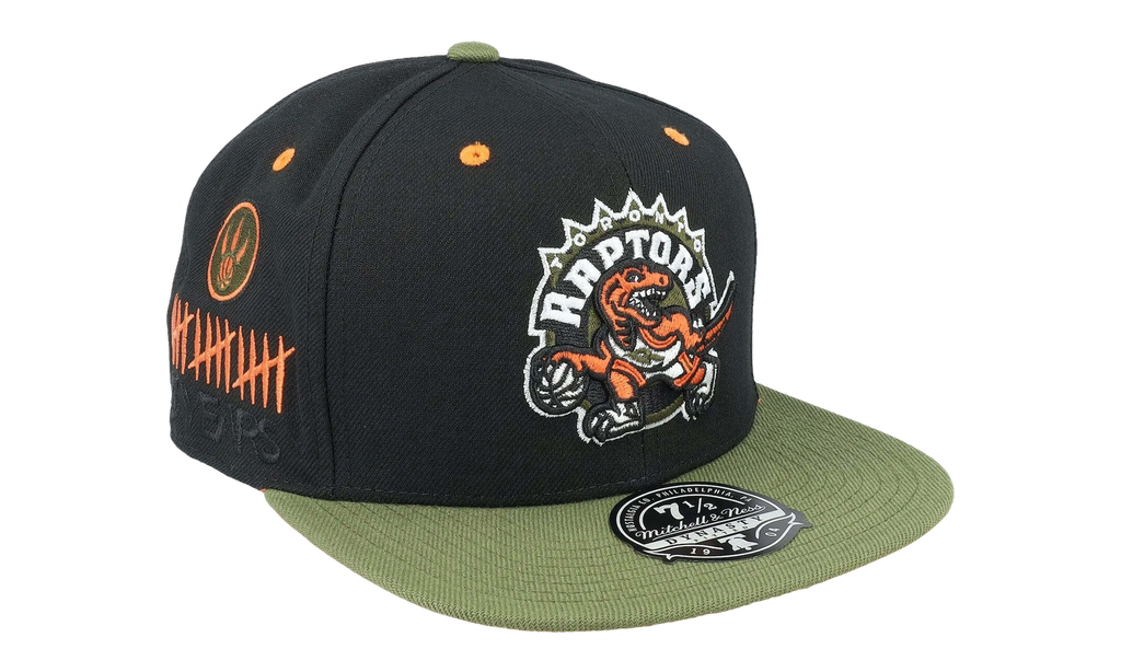NBA Hardwood Classics Take Flight Fitted Cap Toronto Raptors - Black / Green HHSF5082 TRAYYPPPBKGN