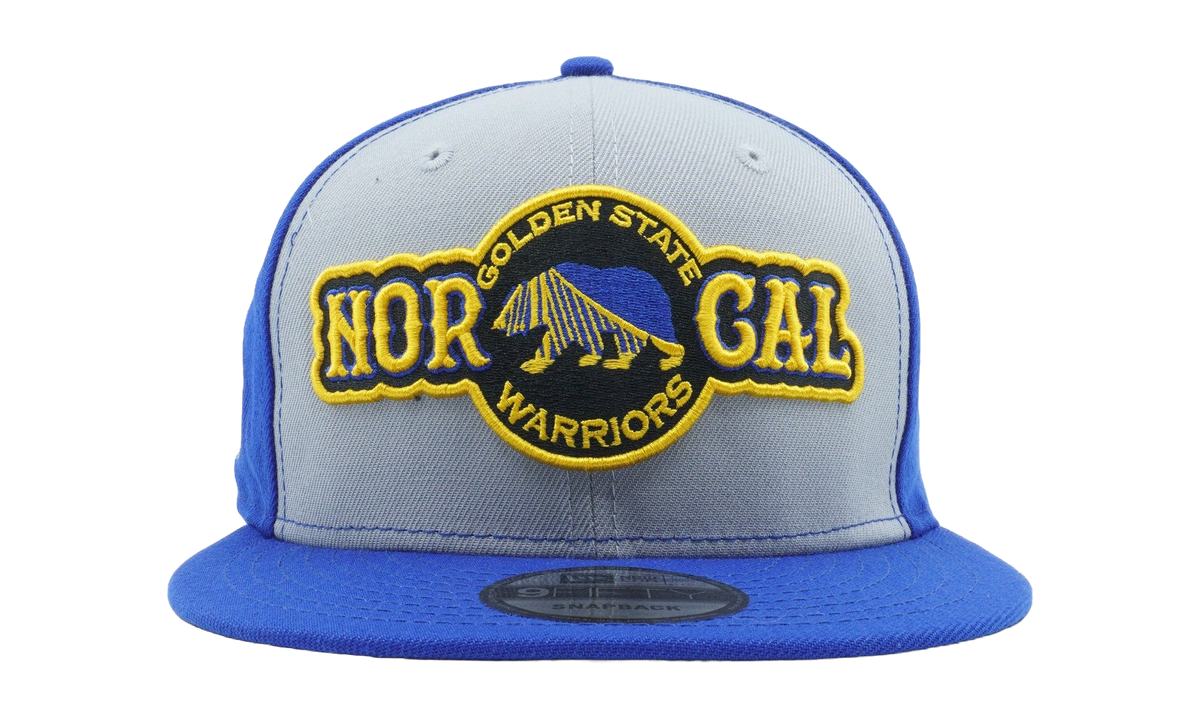 9FIFTY Golden State Warriors Norcal Snapback Hat Gray and Blue / Blue - Brim NE1001