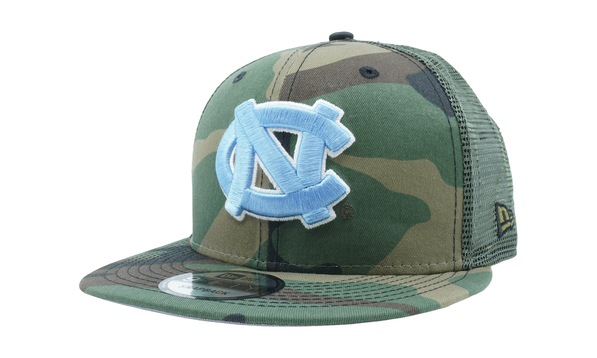 9FIFTY North Carolina Tar Heels Camo Truck D3 Snapback Hat Camo NE819