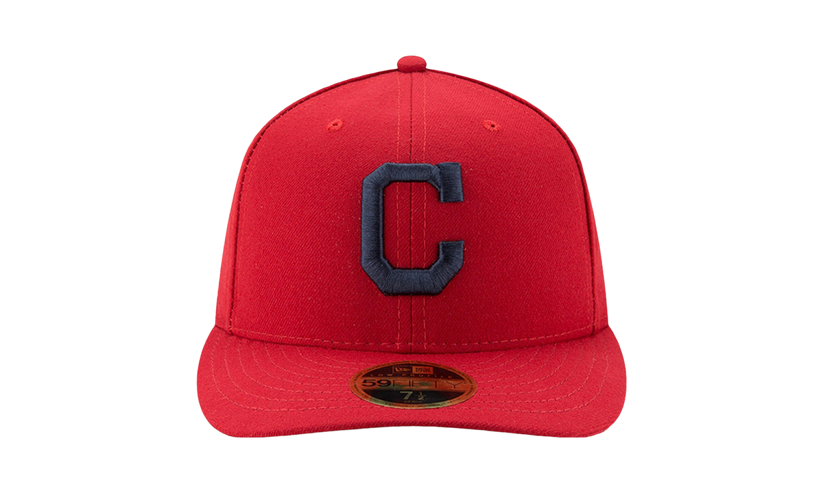 59FIFTY Cleveland Indians Low Profile Authentic Fitted Hat Red NE982
