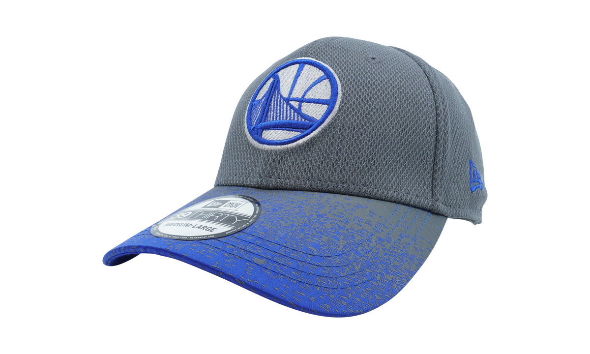 39THIRTY Golden State Warriors Visor Blur Fitted Hat Grey / Blue Gradient - Visor NE1153